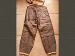 Kožené letecké kalhoty B-1 z WW2, štítek i raženo.