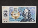 20 Sk/Kčs 1988 s. E 06, kolkovaná, Baj. SK 1, Pi. 15