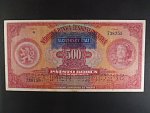 500 Ks 2.5.1929 s pretiskem, serie G, perf. 2x SPECIMEN dole