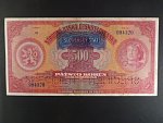 500 Ks 2.5.1929 s pretiskem, serie G, perf. 2x SPECIMEN dole