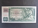 100 Kč 1961 s. G 77 II.vydání, kolek