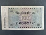 Německo, 100 Rtm 1.11.1923 série A, platná na ČS území, Ro. 159, Ba. D17, dobrá zachovalost