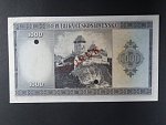 1000 Kčs 1945, bankovní vzor s přetiskem SPECIMEN, 2x perf. otvory, bez čísla a série, Ba. 76s, Pi. 65s, Ka. 73a
