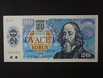 20 Sk/Kčs 1988 s. H 45, kolkovaná, Baj. SK 1, Pi. 15 