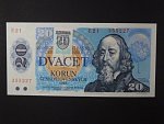 20 Sk/Kčs 1988 s. E 21, kolkovaná, Ba. SK 1, Pi. 15
