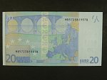 20 Euro 2002 s.M, Portugalsko, podpis Mario Draghi, U023 tiskárna  Valora - Banco de Portugalsko, Portugalsko