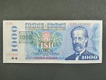 1000 Kč 1985/1993 série U 25, kolek tištěný