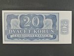 20 Kčs 25.2.1953 nevydaná, série A 24, původní exemplář, bezvadná kvalita