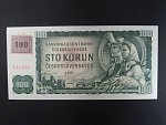 100 Kč 1961 s. G 89 II.vydání, kolkovaná, čitelná nepřelepená série