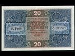20 Kč 15.4.1919, serie P, velmi pekna