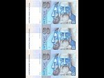 50 Sk 1.8.1993 s. A, nerozstřižené 3ks, Baj. SK 6b, Pi. 21a