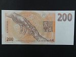 200 Kč 1993 s. A 10 proužek Kčs, Baj. CZ 6a, Pi. 6a