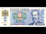 1000 Kc 1985 s. U, kolek lepený, Baj. CZ 3b, Pi. 3
