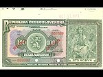 100 Kč 14.1.1920 s. Ae anulát, 2x přetisk SPECIMEN, neořezaný horní okraj