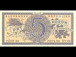 5 Ks 1945 série A 001 perf. SPECIMEN s chybotiskem -bílá skvrna pod B-