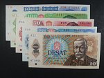 sada 10, 20, 50, 100, 1000 Kčs 1985 - 89