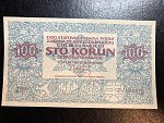 100 Kč 1919 reprint města Ivančice 2018, papír s vodoznakem a UV tiskem, STC Praha, orig. balení