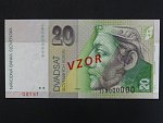 anulát - 20 Sk 31.8.2001 série J 00000000, číslo 00151 s přetiskem VZOR, Baj. SK 7e
