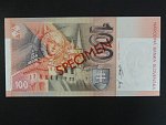 anulát - 100 Sk 1.7.1996 série D 00000000, číslo 704 s přetiskem SPECIMEN, Ba. SK 8b, Pi. 25s