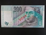 anulát - 200 Sk 31.3.1999 série E 00000000, číslo 0704 s přetiskem VZOR, Ba. SK 13a, Pi. 30s
