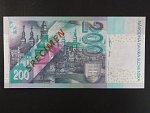 anulát - 200 Sk 31.3.1999 série E 00000000, číslo 0704 s přetiskem VZOR, Ba. SK 13a, Pi. 30s