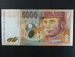 anulát - 5000 Sk 10.5.1999 série H 00000000, číslo 0704 s přetiskem VZOR, Baj. SK 14a, Pi. 33s