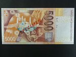 anulát - 5000 Sk 17.11.2003 série H 00000000, číslo 0968 s přetiskem VZOR, Baj. SK 14b, Pi. 43s