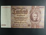 Německo, 1000 RM 1936 série A, podtiskové písmeno G