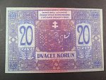 20 K 1919 poukázka království českého, nevydaná, oboustranná