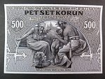 500 Kč 1919, návrh, jednostranná