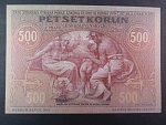 500 Kč 1919, návrh, jednostranná, příloha časopisu Merkur revue