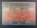 500 Kč 1919, sběratelská kopie ČNS pobočky papírová platidla, oboustranná