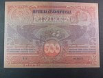 500 Kč 1919, sběratelská kopie ČNS pobočky papírová platidla, oboustranná