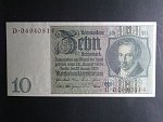 Německo, 10 RM 1929 série D, válečné vydání, Ba. D2d, hnědý číslovač