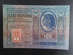 100 K 2.1.1912, kolkovaná zoubkovaným kolkem, bezvadná kvalita