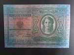100 K 1912, kolkovaná zoubkovaným kolkem, bezvadná kvalita