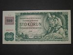 100 Kč 1961 s. T, kolek, Baj. CZ 1b, Pi. 1