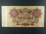 50 Kč 15.4.1919 série 0036 úzké číslice, Ba. 11a, Pi. 10a