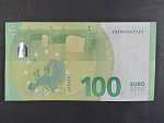 100 Euro 2019 série EA, podpis Mario Draghi,  E008