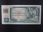 100 Kč 1961 s. D 35, kolek, vodoznaková výztuž na líci, Ba. CZ 1a, Pi. 1