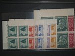 sada kolků z r. 1945 s ozn. A,B, C, E, H, K, X, Y ve 4-blocích, 8ks