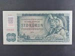 100 Sk/Kčs 1961 s. D 22, kolkovaná, vodoznaková výztuž na líci, Ba. SK 3a2, Pi. 17