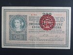 200 Kronen (1920) série A 1024 s přetiskem, Ri. A40