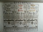 císařský patent Marie Terezie z 15.6.1762 k vydání bankocedulí včetně formulářů 5, 10, 25, 50, 100 Gulden 1.7.1762, Ri. 4 - 8 Fa