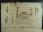 císařský patent Josefa II. z 1.6.1784 k vydání bankocedulí včetně formulářů 5, 10, 25, 50, 100, 500 a 1000 Gulden 1.11.1784, Ri. 16 - 22 Fa