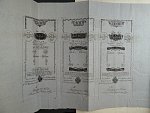 císařský patent Františka I. z 19.8.1796 k vydání bankocedulí včetně formulářů 5, 10, 25, 50 / 100, 500 a 1000 Gulden 1.8.1796, Ri. 23 - 29 Fa