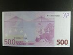 500 Euro 2002 s.N, Rakousko, podpis Willema F. Duisenberga, F001 tiskárna Österreichische Banknoten und Sicherheitsdruck, Rakousko