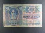 20 K 1913, kolkovaná, II. vydání, padělaný kolek s raz. 