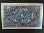 5 Kč 15. 4. 1919 série 0052 bez tečky za Č