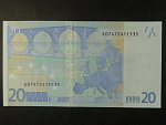 20 Euro 2002 s.E, Slovensko, podpis Jeana-Clauda Tricheta, R029 tiskárna Bundesdruckerei, Německo 